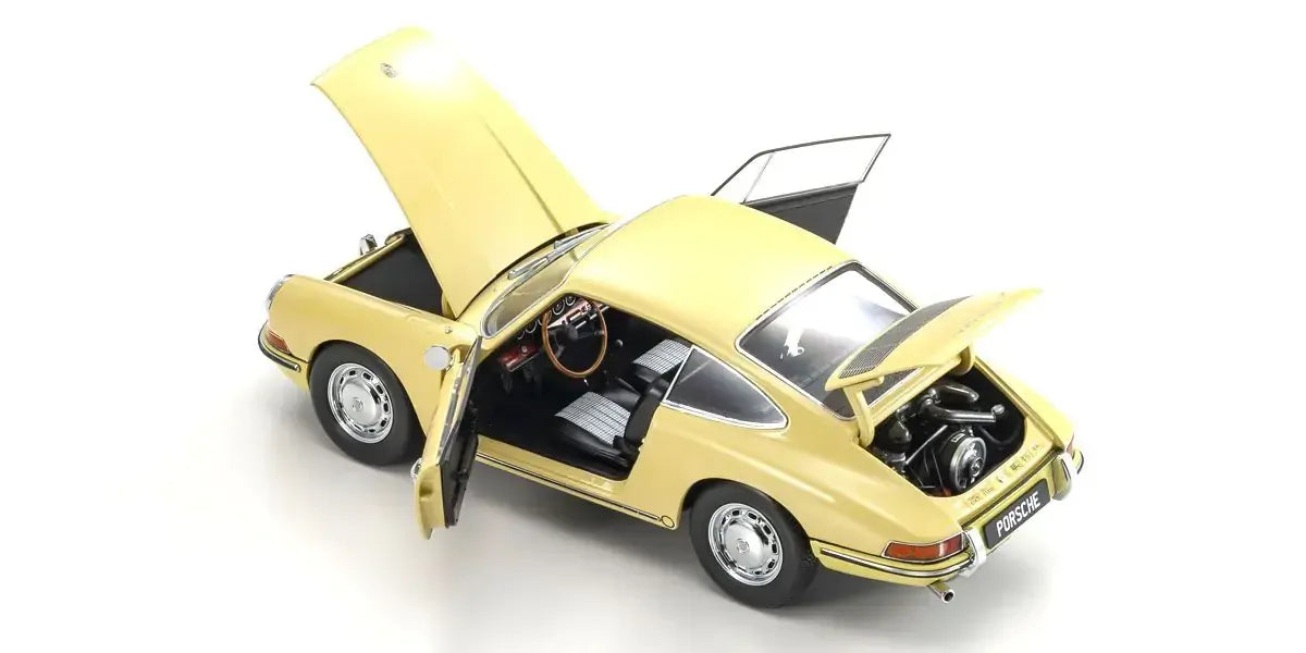 Kyosho 1/18 Porshe 911 (901) 1964 Champagne Yellow Diecast Model Car
