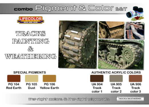 Lifecolor Tracks Painting And Weathering Pigment And Colour Acrylic Paint Set Lifecolor