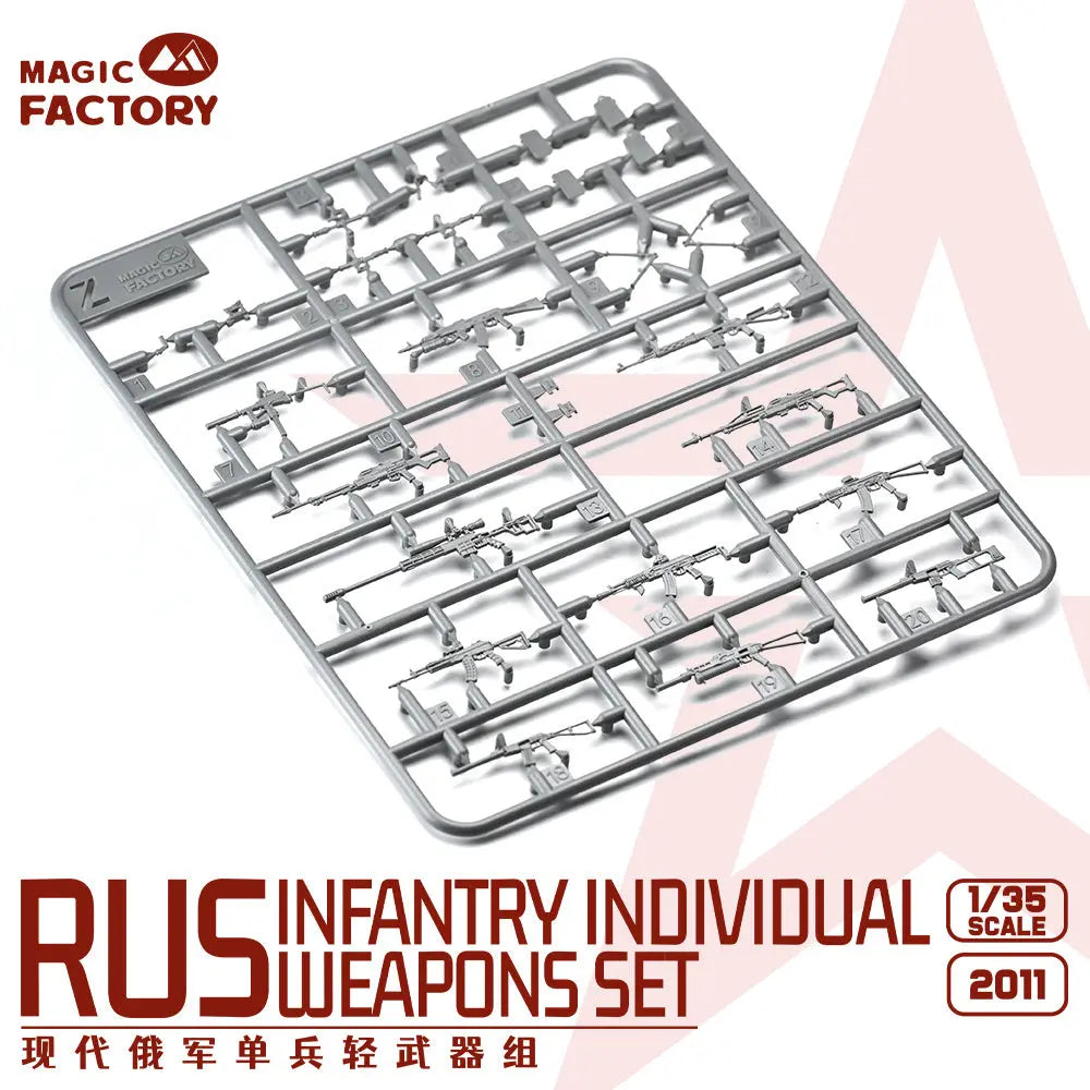 Magic Factory 1/35 Russian Infantry Individual Weapons Set Plastic Model Kit Magic Factory