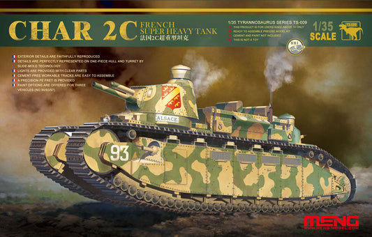 Meng 1/35 French Super Heavy Tank Char 2C Plastic Model Kit Meng