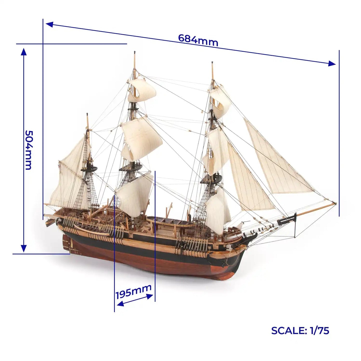 OcCre 1/75 HMS Erebus Wooden Model Ship Kit Occre