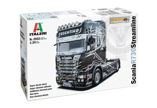 Italeri 1/24 Scania R730 Streamline Show Truck Plastic Model Kit Italeri