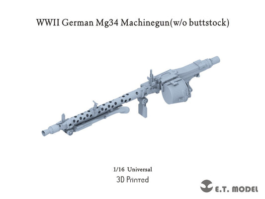 E.T. Model 1/16 WWII German Mg34 Machinegun(w/o buttstock)
