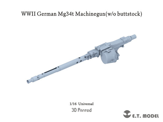 E.T. Model 1/16 WWII German Mg34t Machinegun(w/o buttstock)