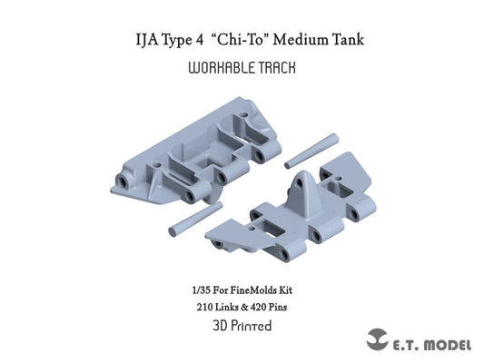 E.T. Model 1/35 IJA Type 4  “Chi-To” Medium Tank Workable Track