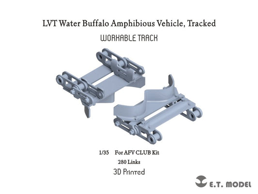 E.T. Model 1/35 LVT Water Buffalo Amphibious Vehicle, Tracked Workable Track