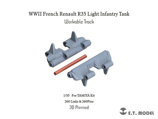 E.T. Model 1/35 WWII French  SOMUA S35 Cavalry Tank Workable Track