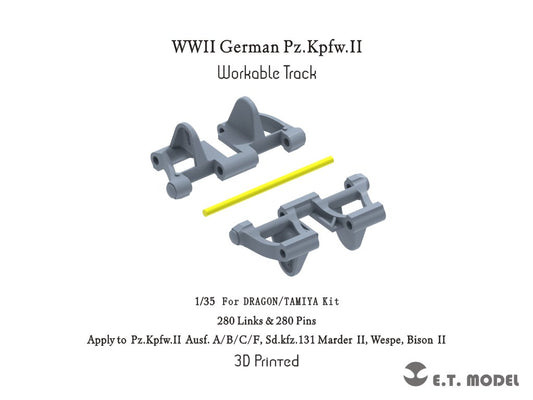 E.T. Model 1/35 WWII German Pz.Kpfw.II Workable Track(3D Printed)