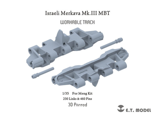 E.T. Model 1/35 Israeli Merkava Mk.III MBT Workable Track(3D Printed)