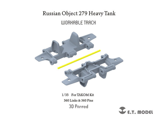 E.T. Model 1/35 Russian Object279 Heavy Tank Workable Track(3D Printed)