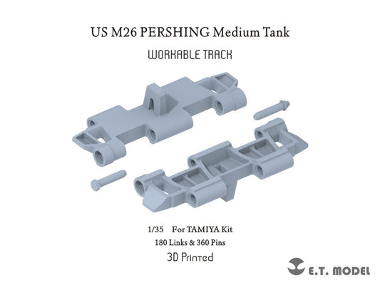 E.T. Model 1/35 US M26 PERSHING Medium Tank Workable Track(3D Printed)