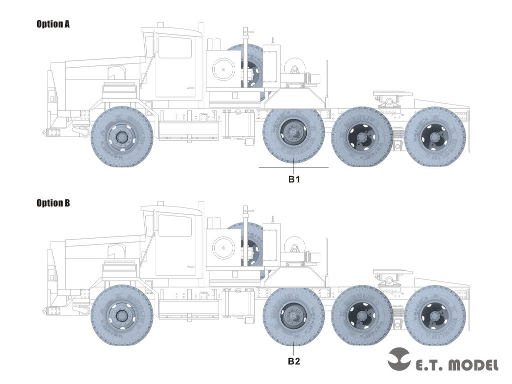 E.T. Model 1/35 US M911 C-HET(8x6) Sagged wheels E.T. Model