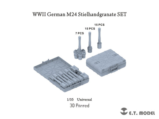 E.T. Model 1/35 WWII German M24 Stielhandgranate SET (3D Printed)