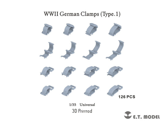 E.T. Model  1:35 WWII German Clamps (Type.1) (3D Printed)