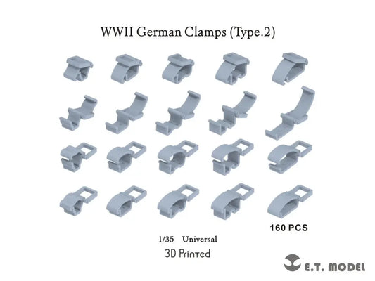 E.T. Model  1:35 WWII German Clamps (Type.2) (3D Printed) E.T. Model