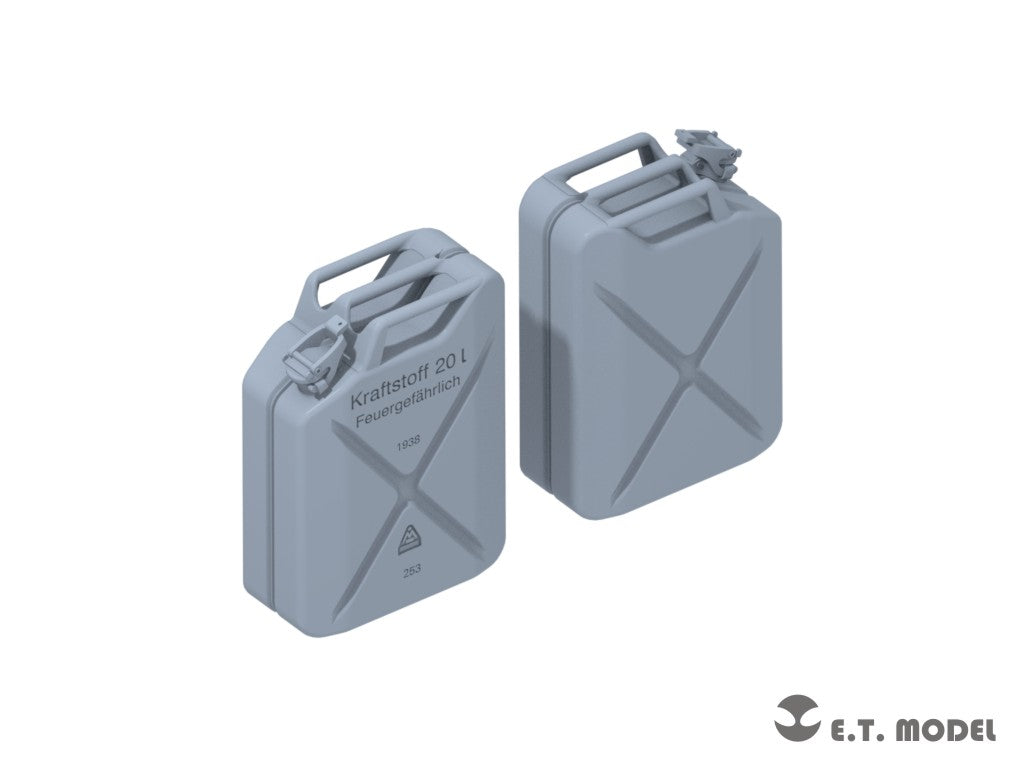 E.T. Model 1:72 WWII German 20L JERRY CANS SET (3D Printed) 10 Pieces