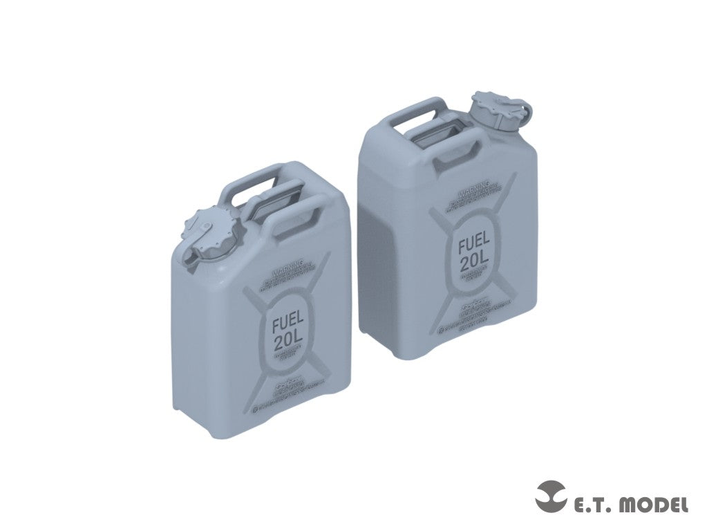 E.T. Model 1:72 US ARMY 20L FUEL CANS SET (3D Printed) 10 Pieces