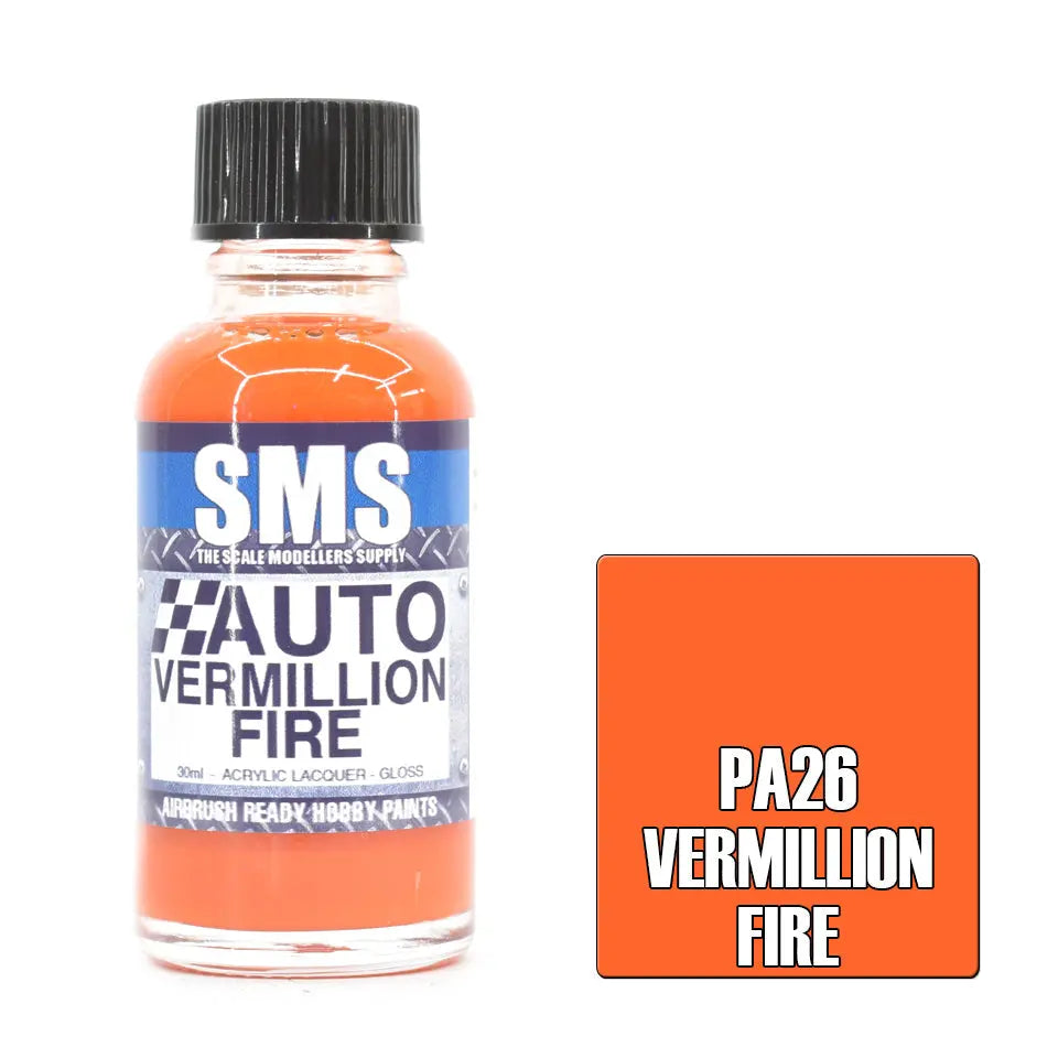 SMS Auto Colour VERMILLION FIRE 30ml The Scale Modellers Supply