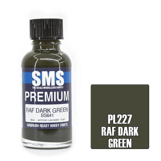 SMS Premium Acrylic  RAF DARK GREEN BSC641 30ml The Scale Modellers Supply