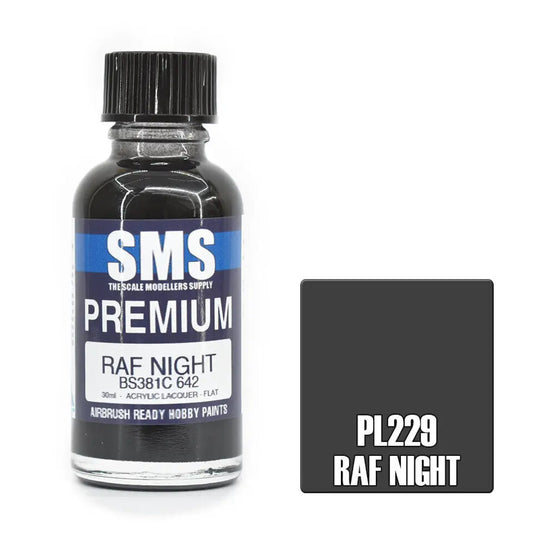 SMS Premium Acrylic  RAF NIGHT BS381C 642 30ml The Scale Modellers Supply