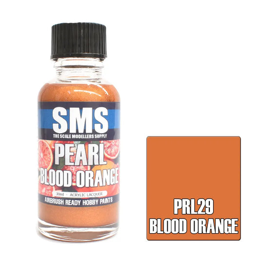 SMS Pearl Acrylic Lacquer BLOOD ORANGE 30ml The Scale Modellers Supply