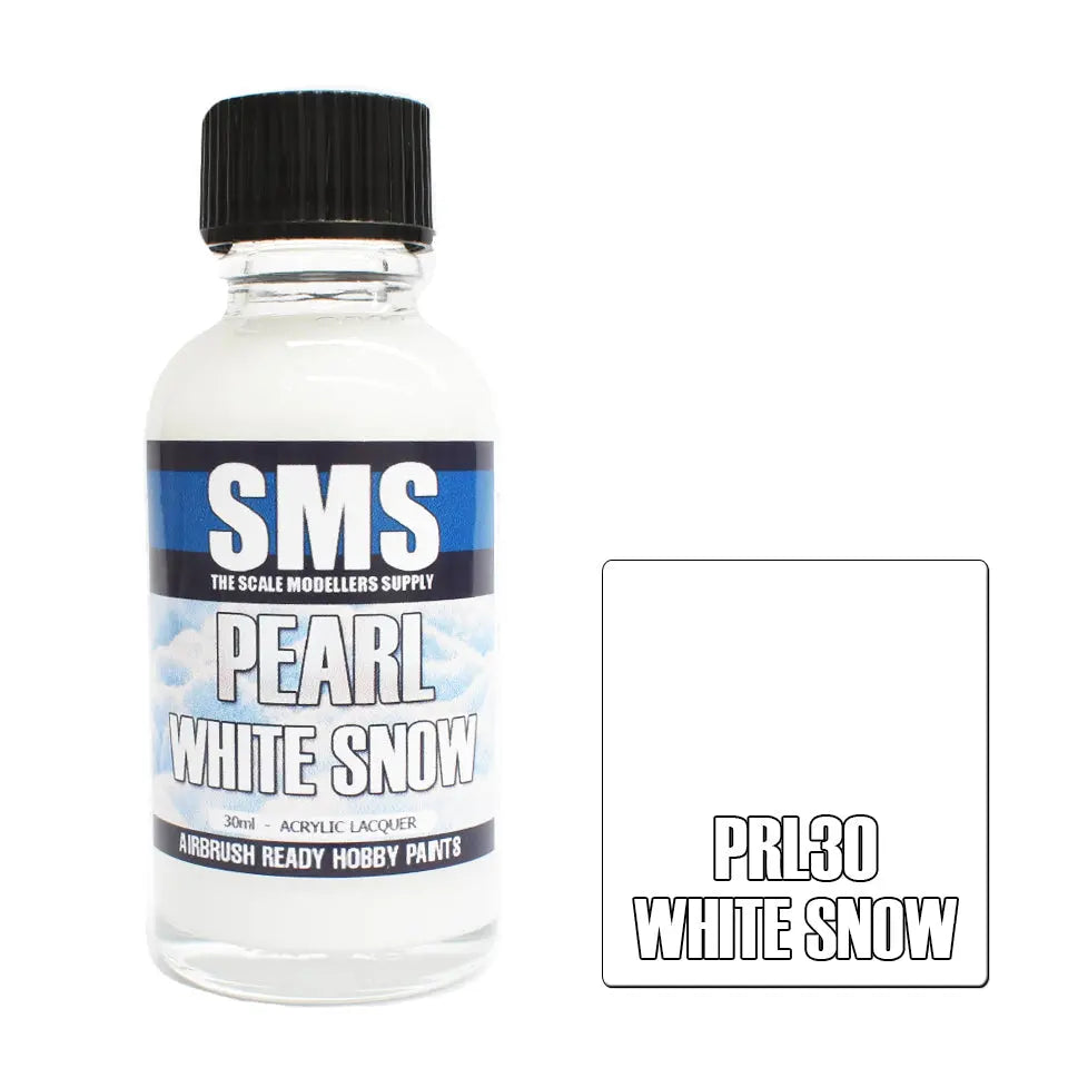 SMS Pearl Acrylic Lacquer White Snow 30ml The Scale Modellers Supply