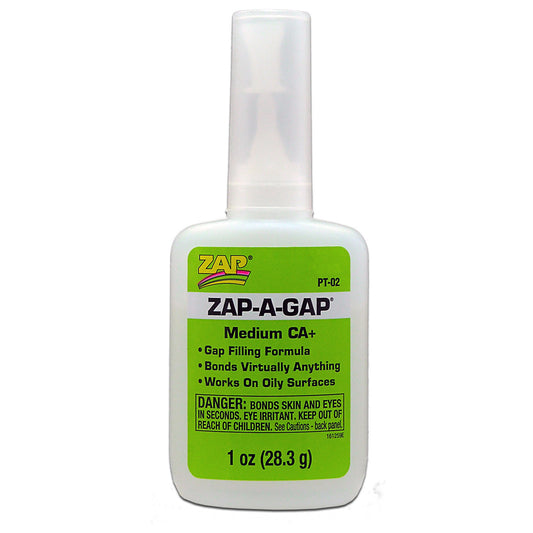 Zap-A-Gap CA+ Medium Cyanoacrylate (Green) 1oz/28.3g Super Glue