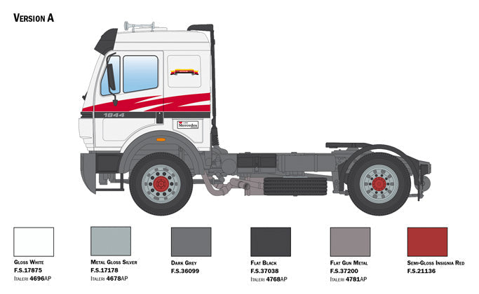 Italeri 1/24 Mercedes Benz SK 1844 LS V8 Truck Plastic Model Kit Italeri