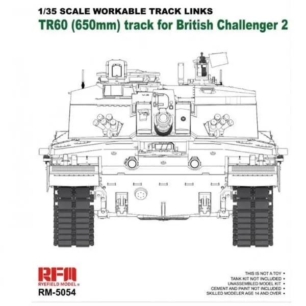 Ryefield 1:35 Workable track links for Challenger 2 Ryefield