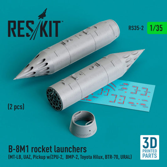 ResKit 1:35 B-8M1 rocket launchers (2 pcs) (3D Printed) Reskit