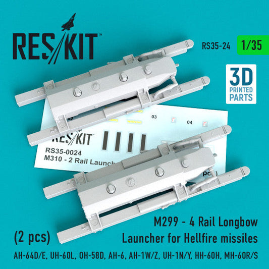 ResKit 1:35 M310 - 2 Rail Launcher for Hellfire missiles (2 pcs) Reskit