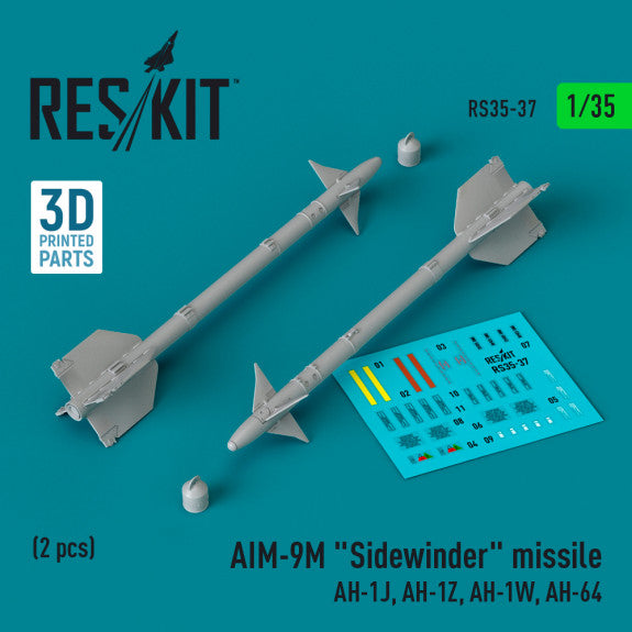 ResKit 1:35 AIM-9M "Sidewinder" missile (2 pcs) (3D Printed) Reskit