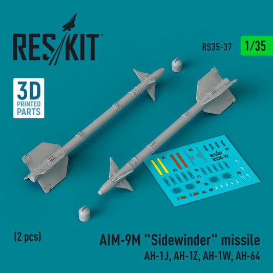 ResKit 1:35 AIM-9M "Sidewinder" missile (2 pcs) (3D Printed) Reskit