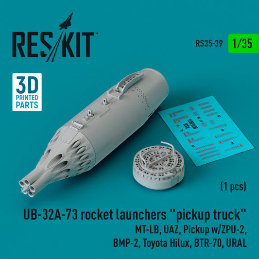 ResKit 1:35 UB-32A-73 rocket launchers "pickup truck" (1 pcs) (3D Printed) Reskit