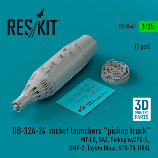 ResKit 1:35 UB-32A-24 rocket launchers "pickup truck" (1 pcs) (3D Printed) Reskit
