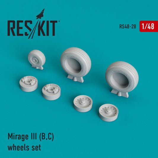 ResKit 1:48 Mirage III (B,C) wheels set Reskit