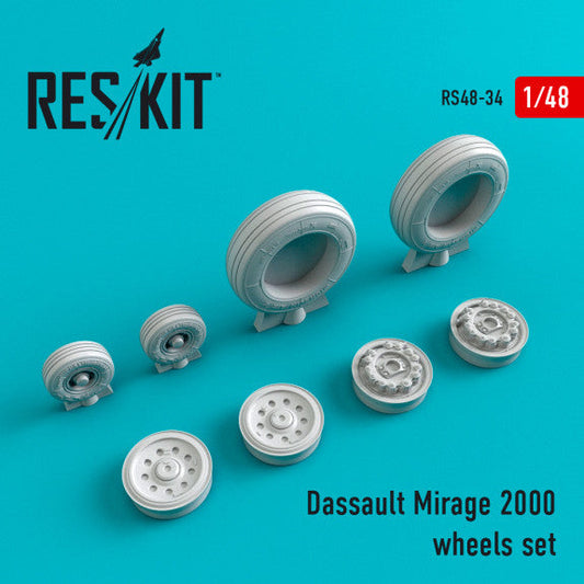 ResKit 1:48 Dassault Mirage 2000 (weighted) wheels set Reskit