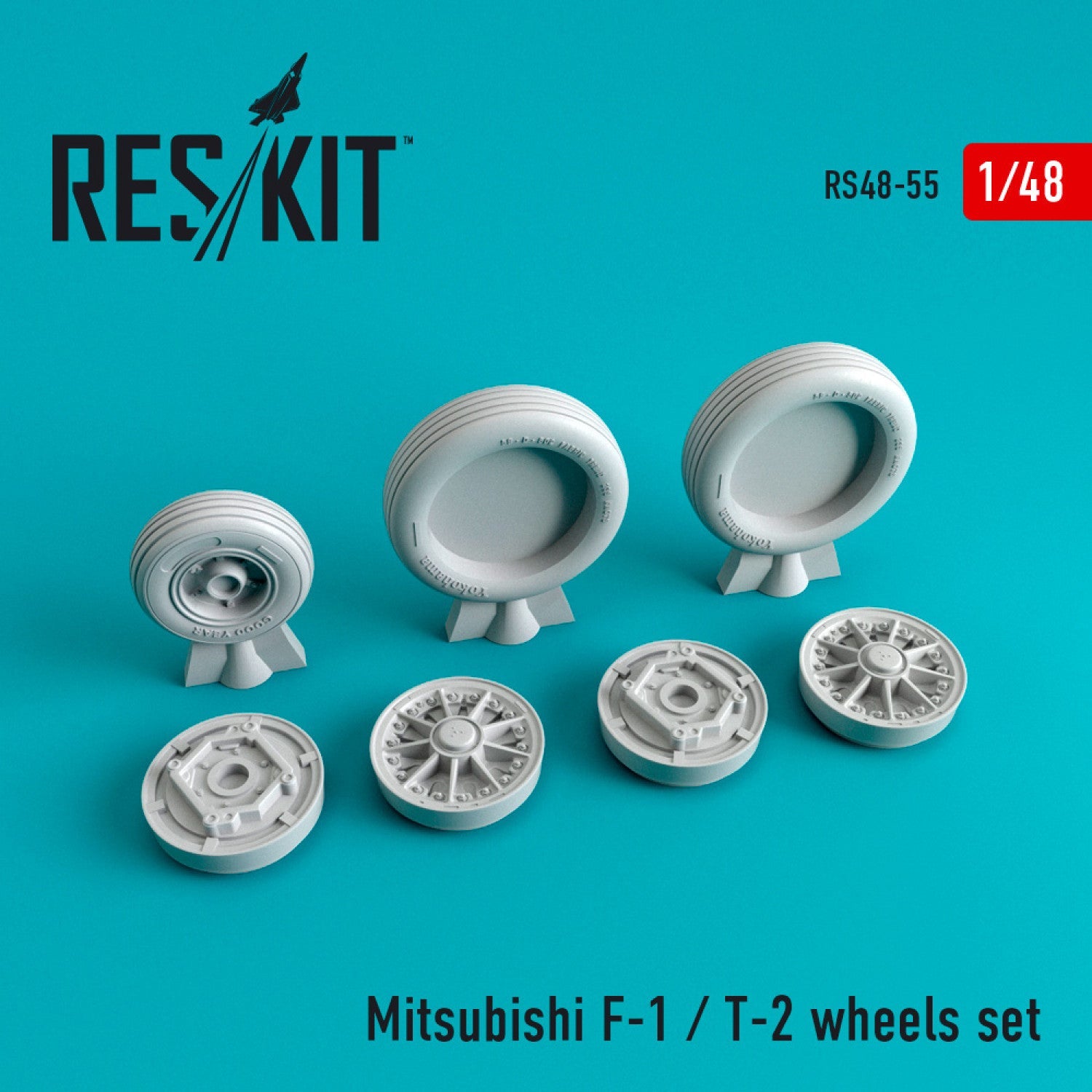 ResKit 1/48 JASDF Mitsubishi F-1/T-2 wheels set Reskit