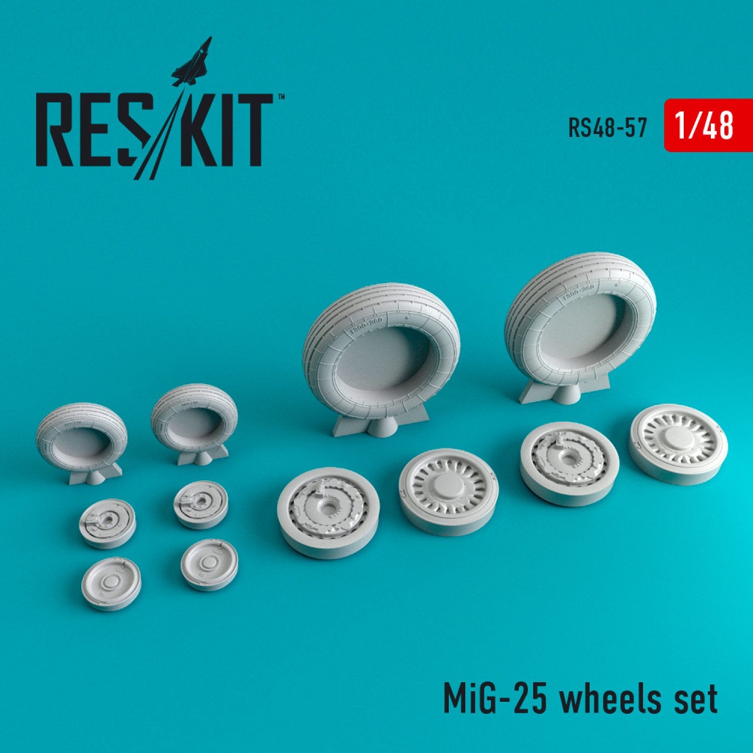 ResKit 1/48 MiG-25 "Foxbat" (weighted) wheels set Reskit