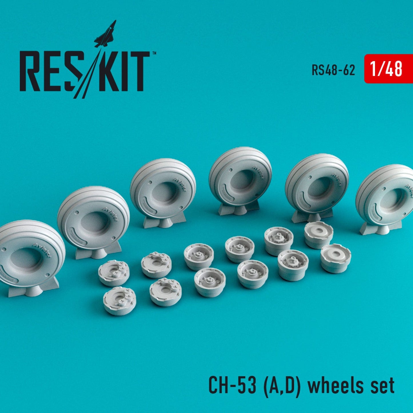 ResKit 1:48 CH-53 (A,D) wheels set Reskit