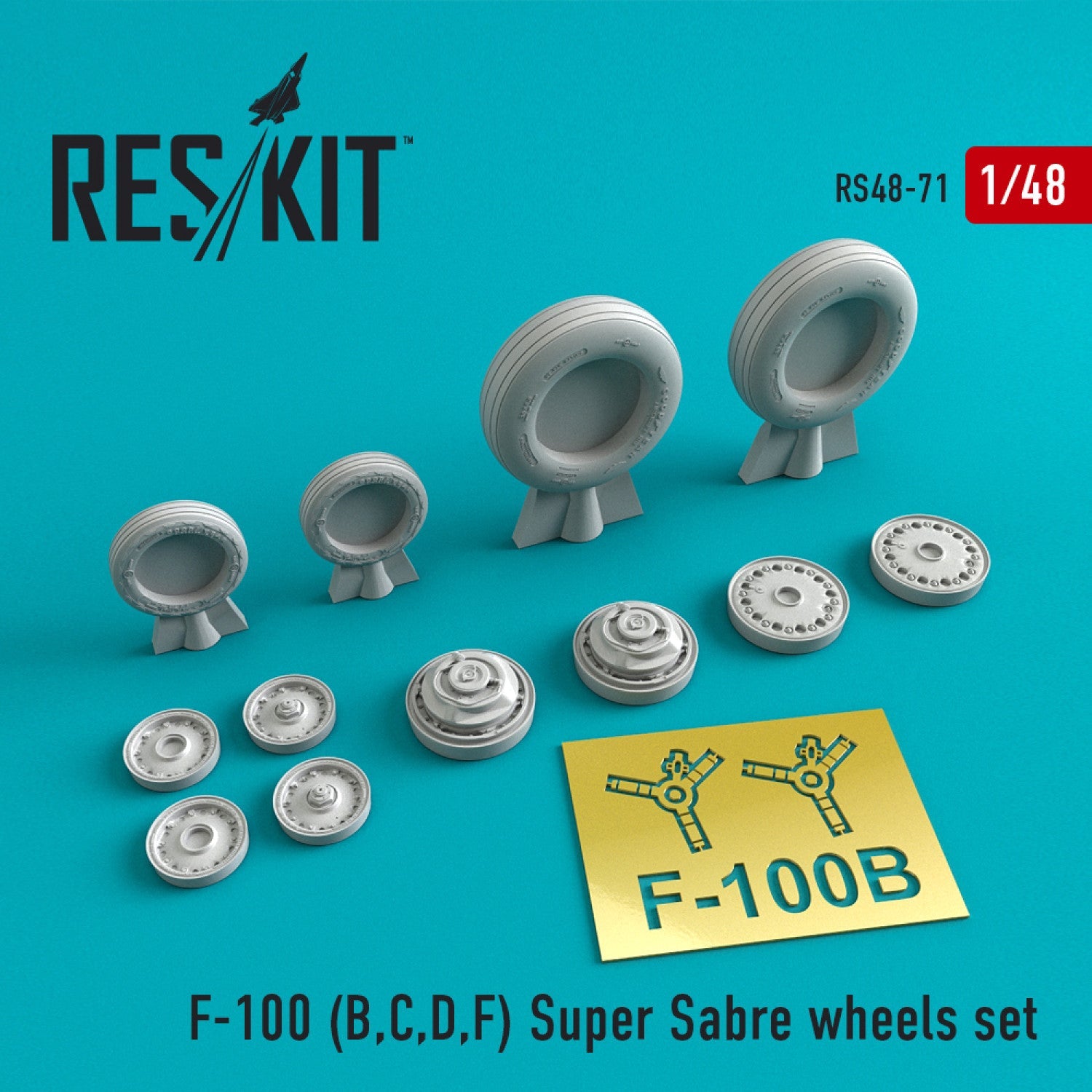 ResKit 1:48 F-100 (B,C,D,F) "Super Sabre" wheels set Reskit