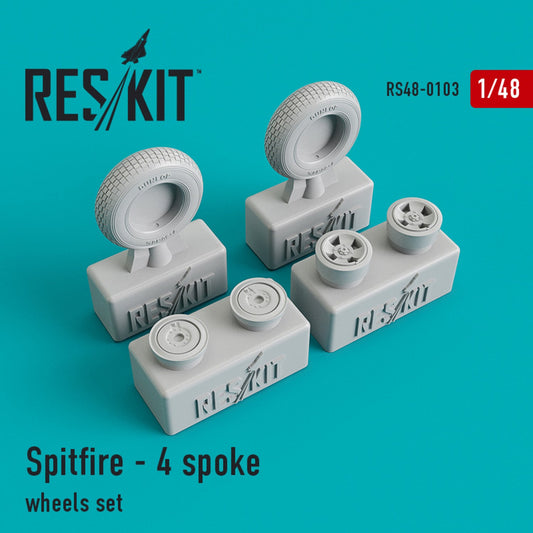 ResKit 1:48 Spitfire (4 spoke) wheels set Reskit