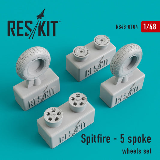 ResKit 1:48 Spitfire (5 spoke) wheels set Reskit