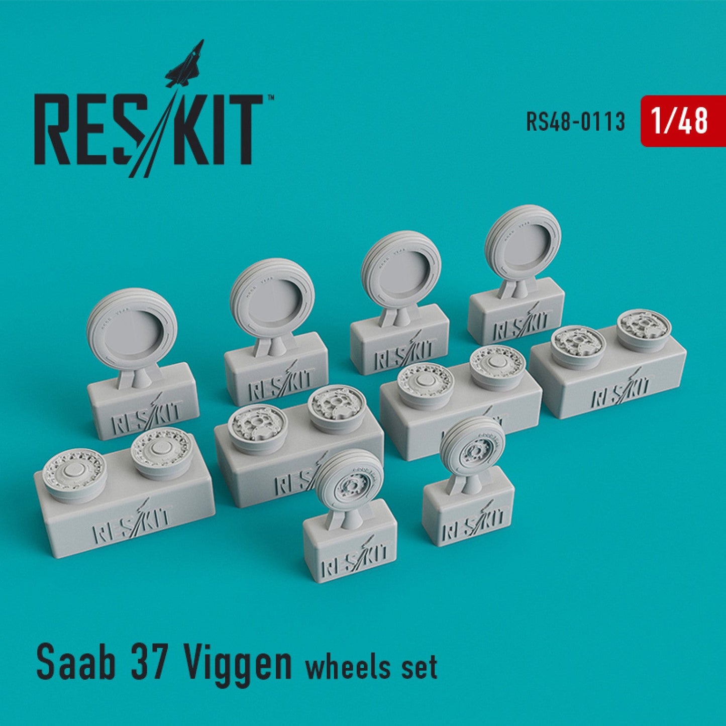 ResKit 1:48 Saab 37 "Viggen" wheels set Reskit