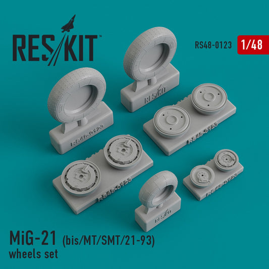 ResKit 1:48 MiG-21 (bis, MT, SMT, 21-93) wheels set Reskit