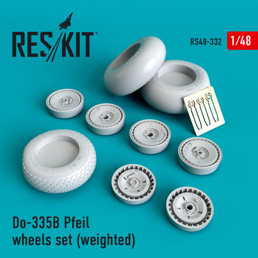 Res/Kit 1:48 Do-335В "Pfeil" wheels set (weighted)
