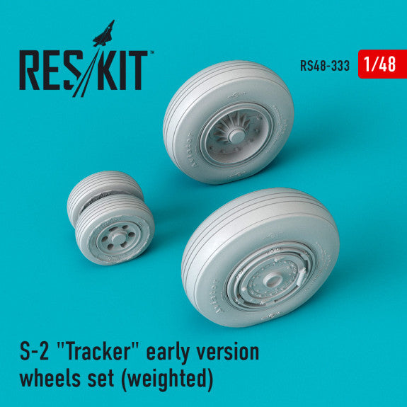 ResKit 1:48 S-2 "Tracker" early version wheels set (weighted) Reskit