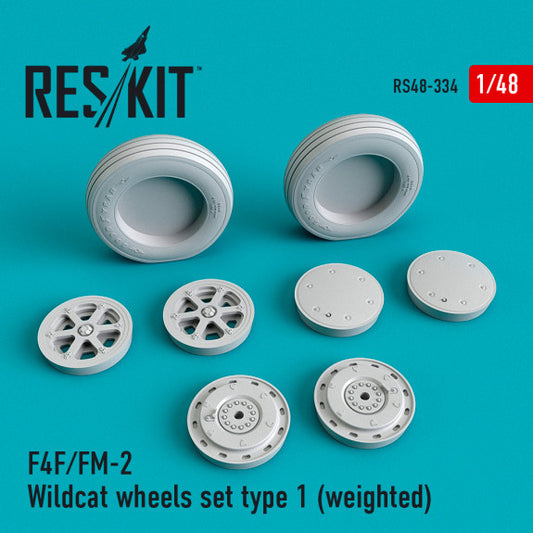 Res/Kit 1:48 F4F/FM-2 "Wildcat" wheels set type 1 (weighted)