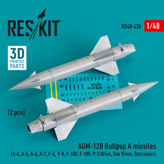ResKit 1:48 AGM-12B Bullpup A missiles (2 pcs) (3D Printed) Reskit