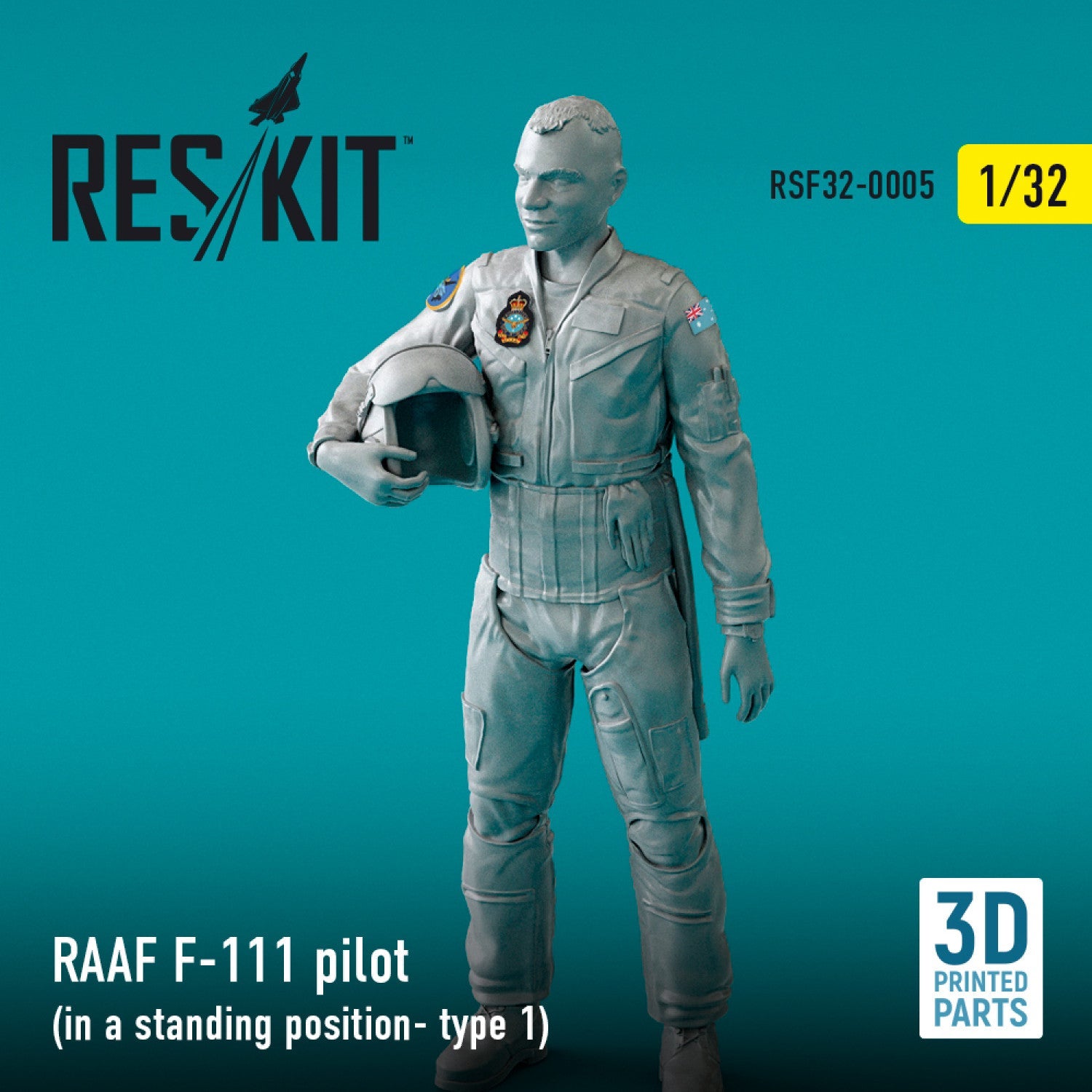 ResKit 1:32 RAAF F-111 pilot (in a standing position- type 1) (3D Printed) Reskit